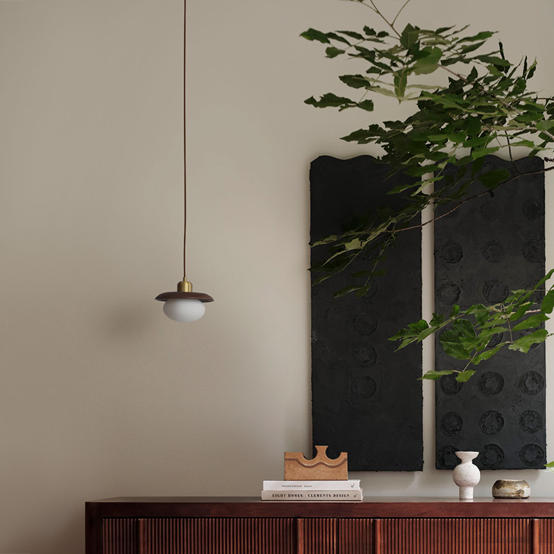 Remote Control Three-color Bedroom Bedside Log Chandelier - Image 2