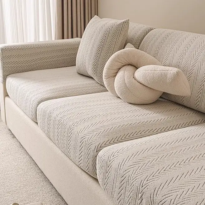 Solid-color Minimalist Full-coverage Sofa Cover Suitable For All Four Seasons