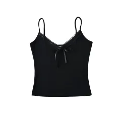 New Pure Desire Lace Splicing Sling Beauty Back - Black - View 1