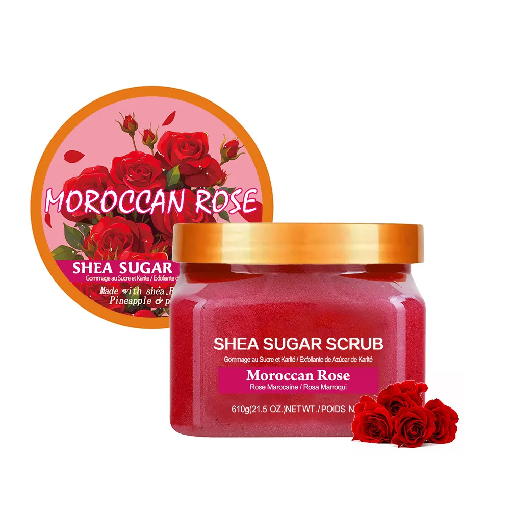Facial Scrub Arbutin Sugar Salt Exfoliating - Rose