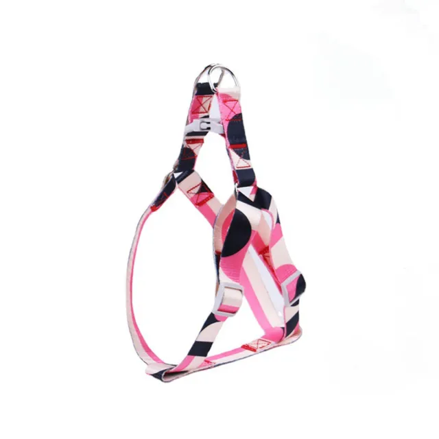 Hand Holding Rope Outing Dog Leash Dog Collar Three piece Set Pink White Single Chest And Ba - Shop at LoveMi