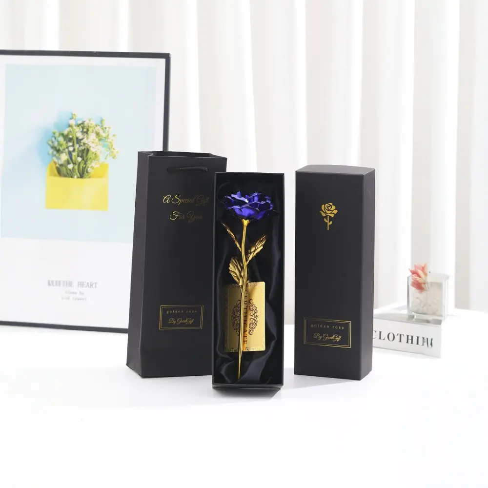Gold Foil Rose Creative Holiday Gifts for Girls
