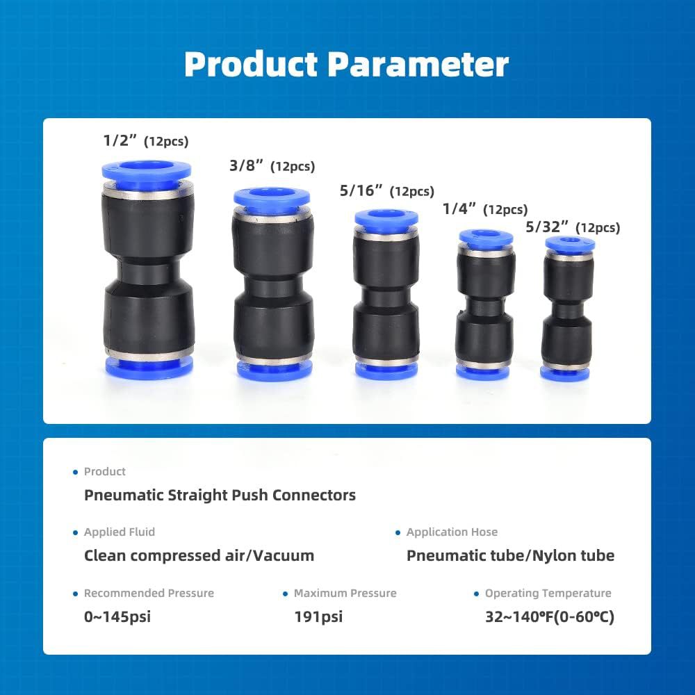 Title 3, Conectores Pneumáticos Rápidos 60 peças Conexão...