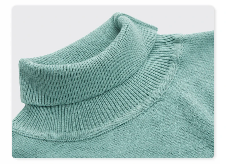 Title 18, Core Spun Loose High Neck Sweater Solid Color K...