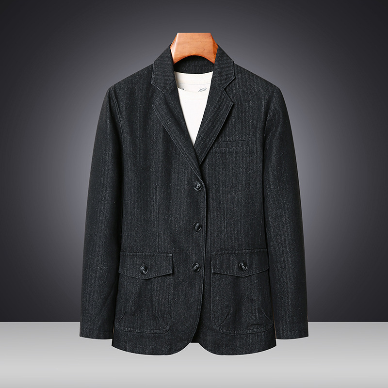 AutumnWinter Men's SpringSummer Cotton Washed Jacket