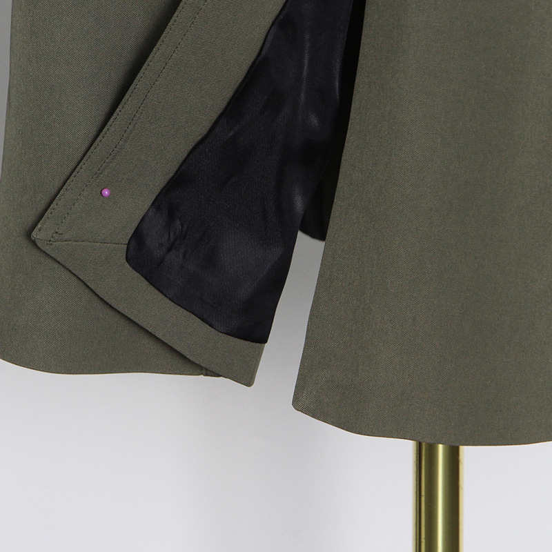 Title 14, Irregular-panel Single-breasted Lapel Long Coat...