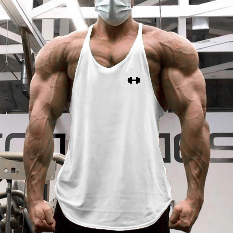 Mens Loose-Fit Sweat-Absorbent Breathable Tank Top For Summer Workouts And Fitness