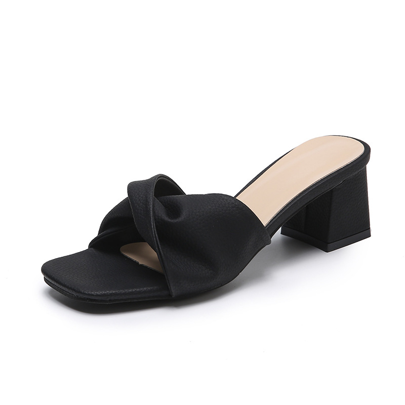 Pleated Block Heel Slip-Ons, picture 5 of 5