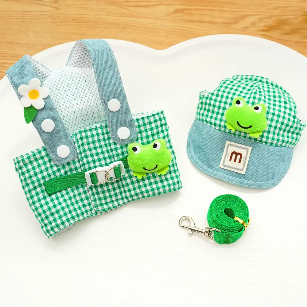 Frog Pet Harness Traction Cat Rope Suit