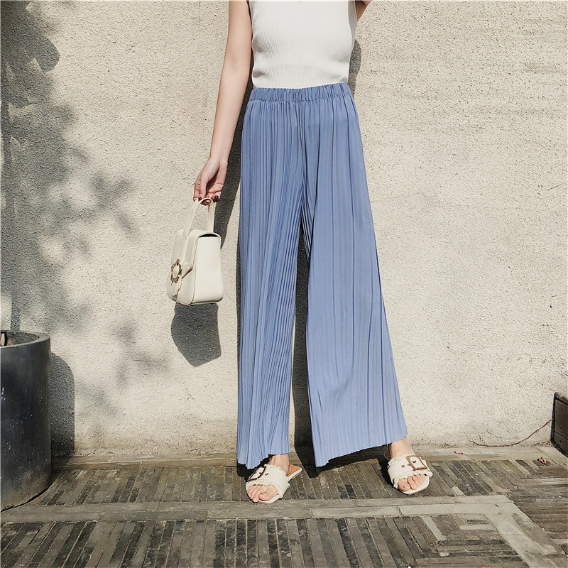 Title 23, High waist pleated chiffon wide-leg pants