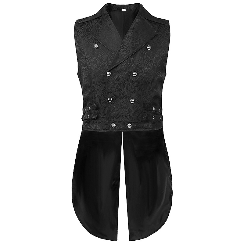 Jacquard Steam Vest Black