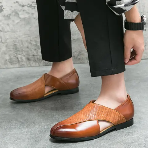 New Hollow Fashion Shoes Men's Summer Breathable Casual British