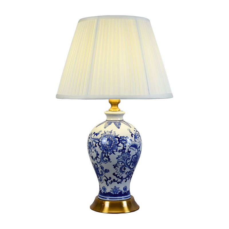Ceramic Table Lamp with Fabric Shade, picture 5 of 6