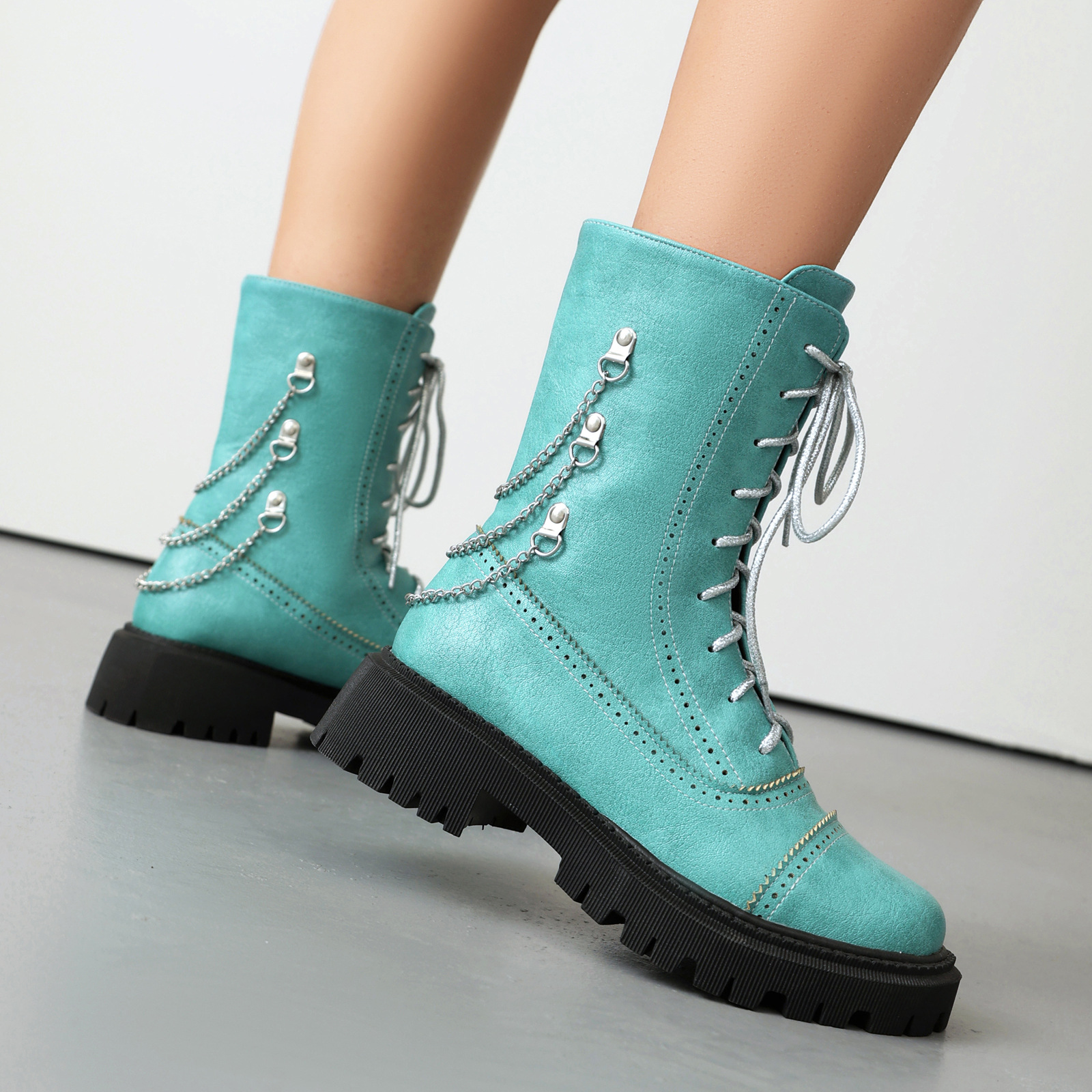 Women’s Chunky Heel Mid-Calf Dr. Style Boots