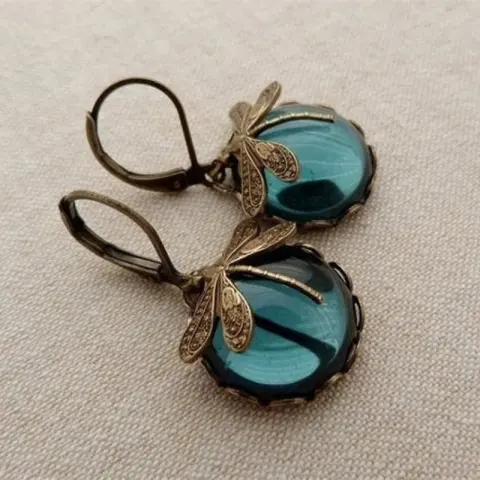 Fashion Jewelry Women's Earrings Hanging Vintage Dragonfly Pendant Earring