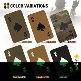 Title 2, Outdoor Luminous Spade Camouflage Tactical Velcro