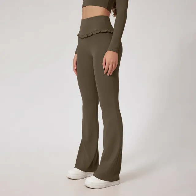 High Waist Hip Lift Lace Nude Feel Yoga Pants Running Fitness Ebony Colors - Shop at LoveMi