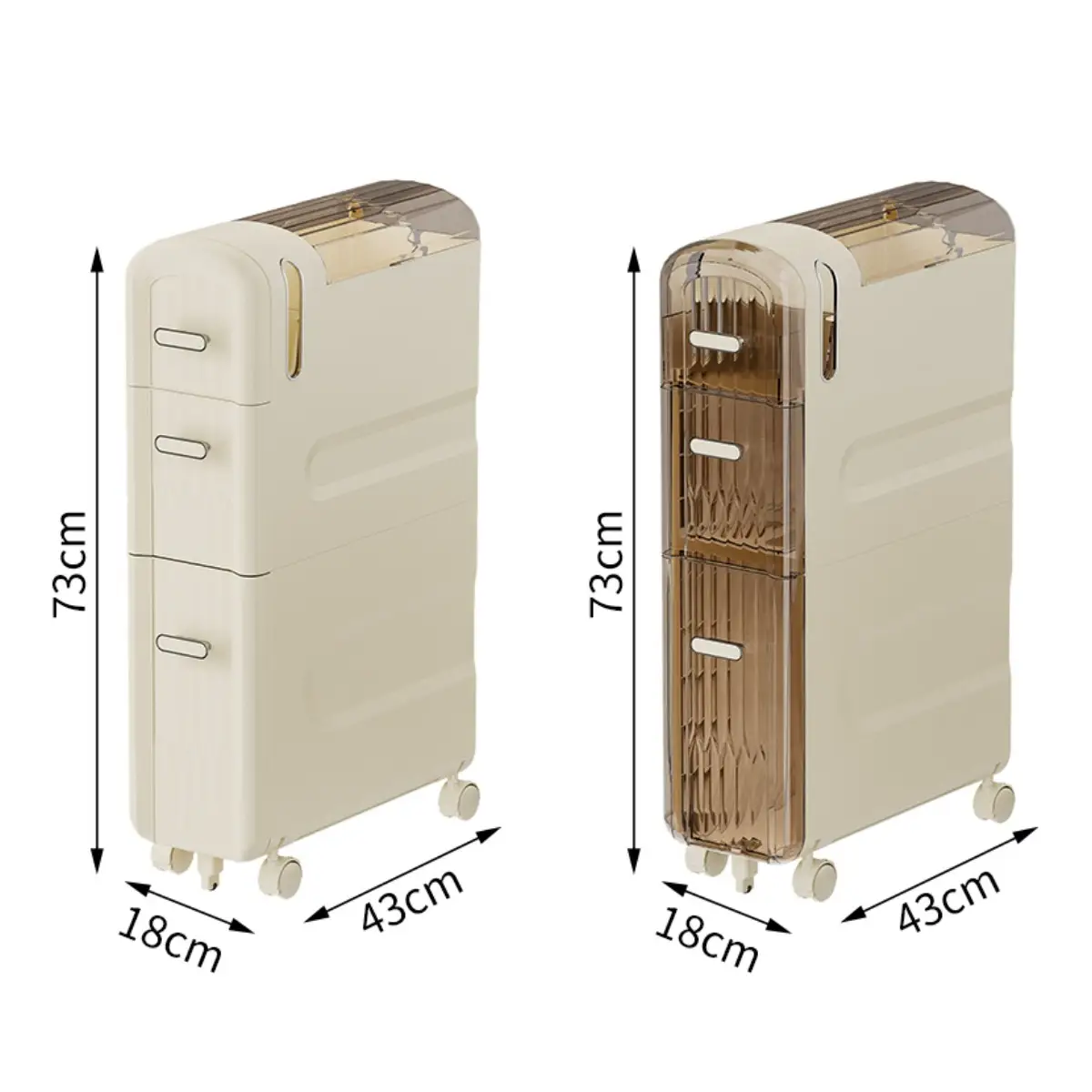 Multi-functional Drawer-style Storage Cabinet For Narrow Spaces