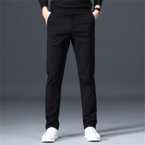 Straight Fit Loose Stretch Men's Casual Pants