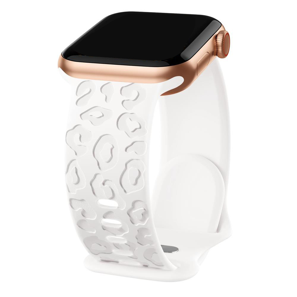Printed Carved Silicone Leopard-print Watch Strap 3