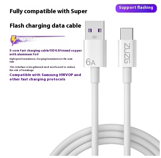 Data Cable Fast Charge Braiding Thread Fully Compatible Charging Cable