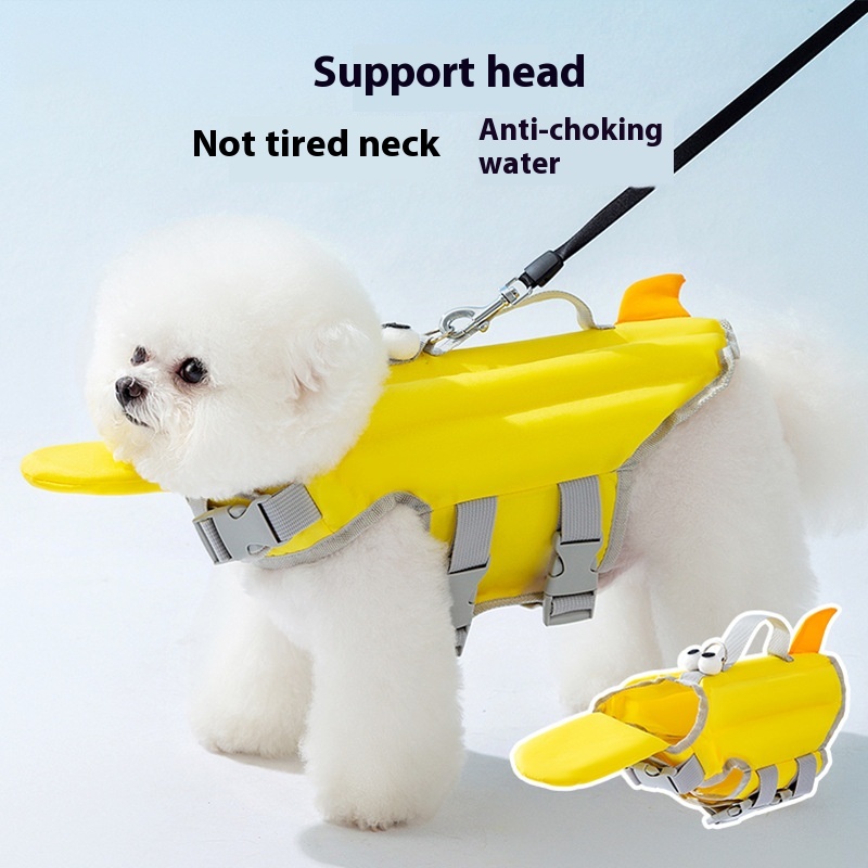 Dog Swimsuit Big Eyed Cute Life Jacket Summer Swimming