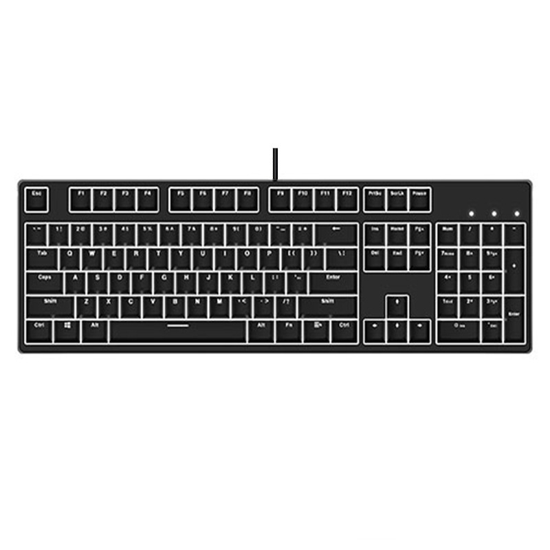 Two-color Keyboard Wired Office Green Black Tea Red Axis Hot Plug Computer - Image 2