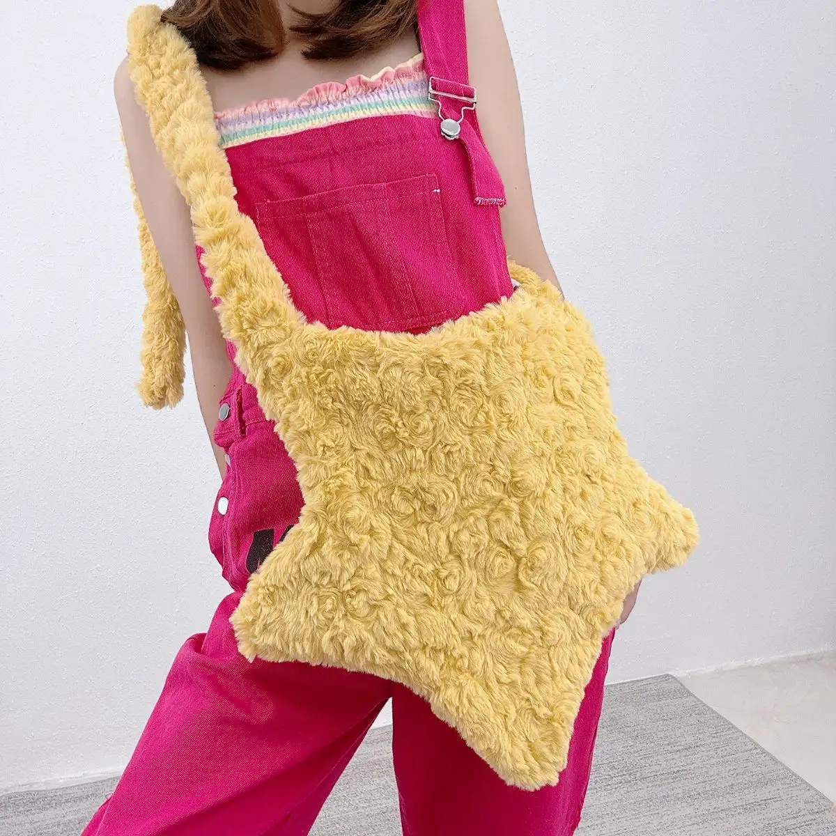 XINGX Solid Color Plush European And American Fashion Crossbody XINGX Bags