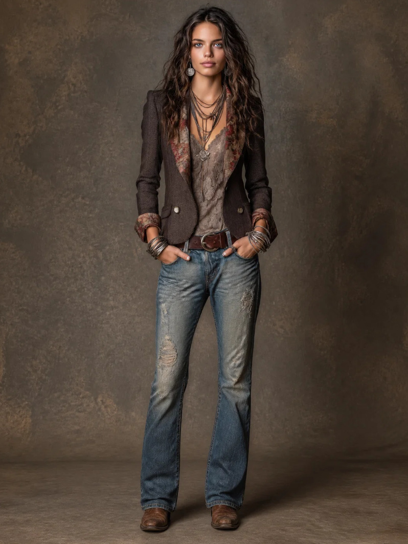 Women's patterned blazer product image 6