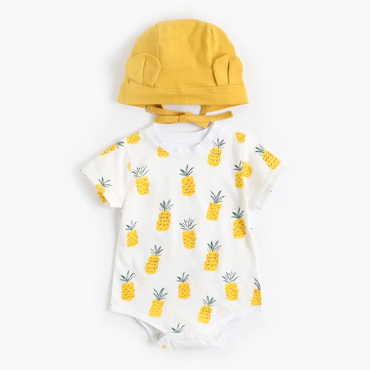 Summer Cartoon Outing Boys And Girls Pure Cotton Rompers Suit Korean Style