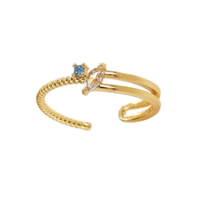 European And American New Trend Irregular Adjustable Ring Gold - Shop at LoveMi