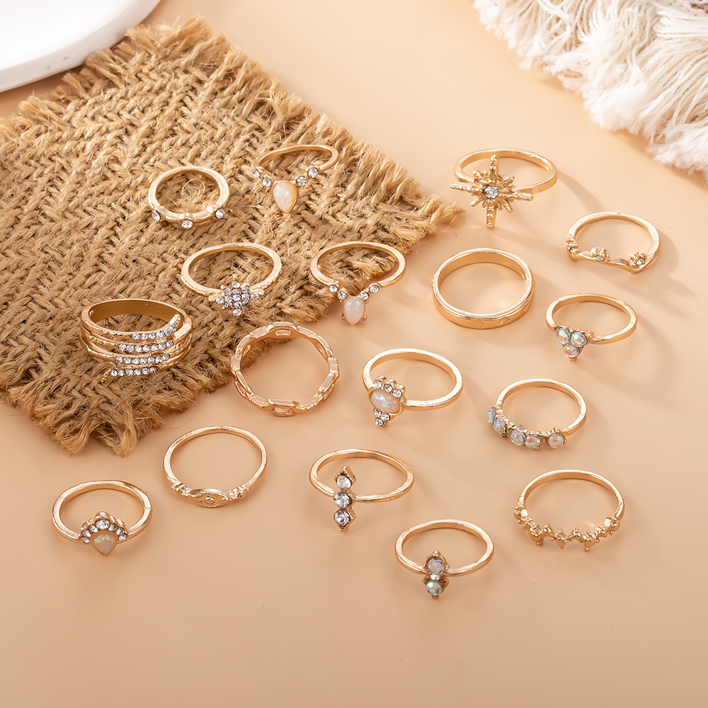 Trendy 17 piece ring collection
