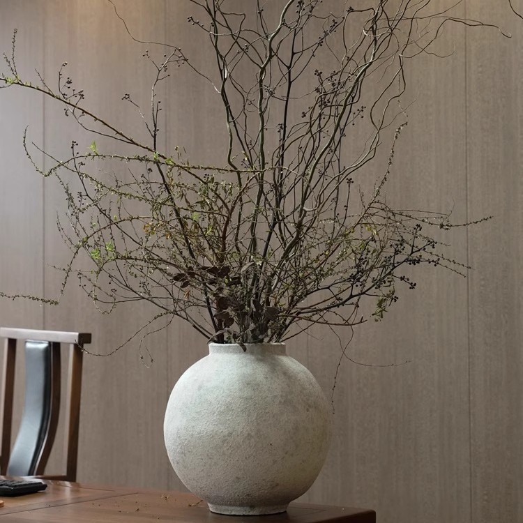 Ceramic Pot Vase, Retro Style