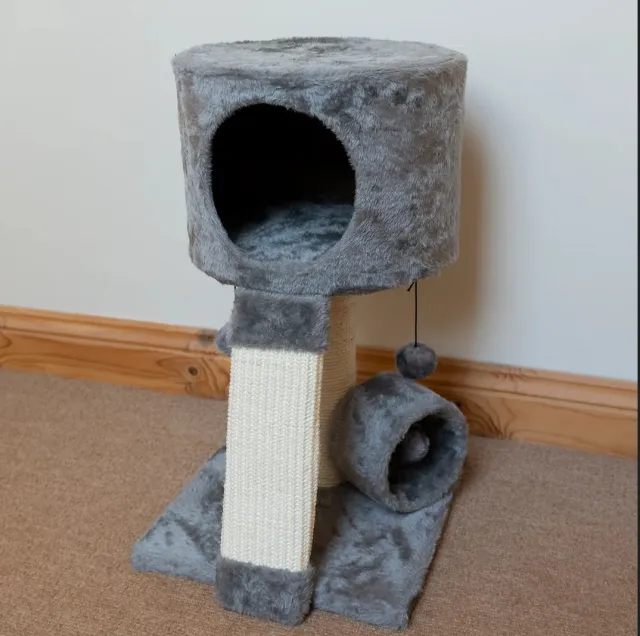 Cat Climbing Frame Medium And Large Pet Toy Scratch Board With Ball Gray - Shop at LoveMi