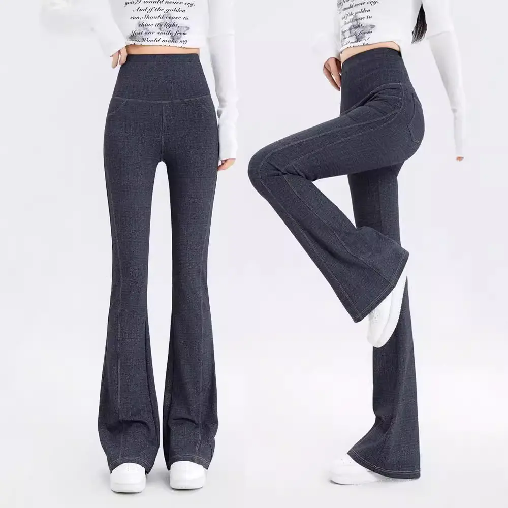 Womens Denim Bootcut Shark Leg Pants