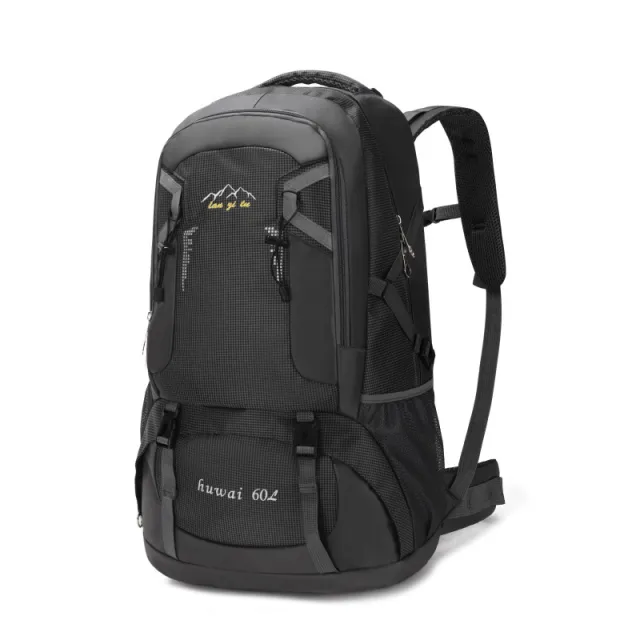 60L Large Capacity Backpack Men's Outdoor Hiking Leisure Travel Bag Black - Shop at LoveMi
