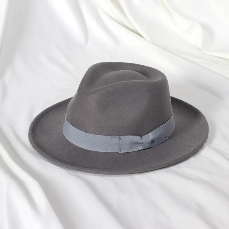 Bowknot Top Hat Love Hat Head Felt Cap Small Curling Men's Top Hat Retro Jazz Hat