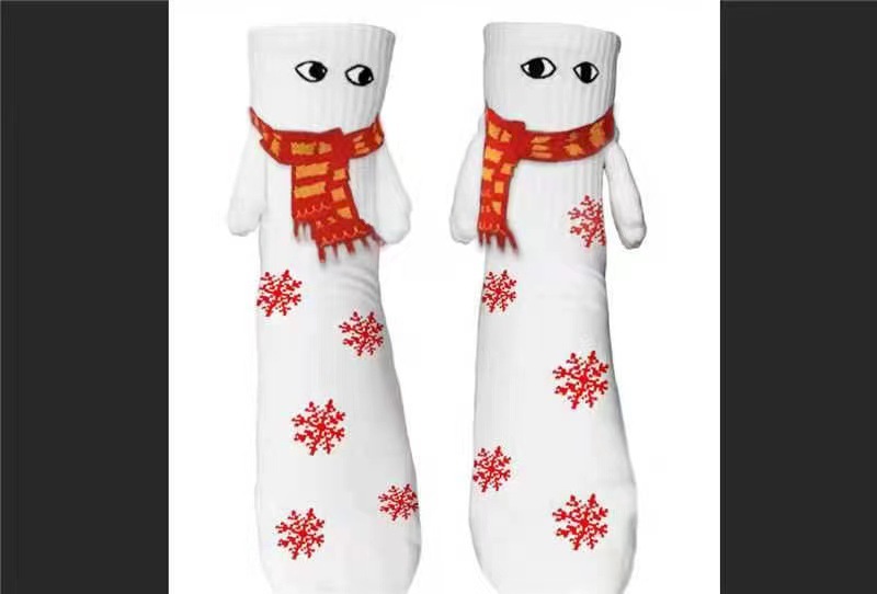 Couple-Magnetic-Handle-Cute-Hand-Socks-Christmas