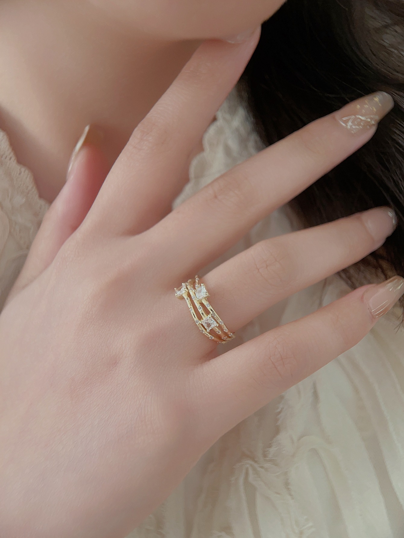 Hot Sale New S925 Silver Simple Zircon Ring