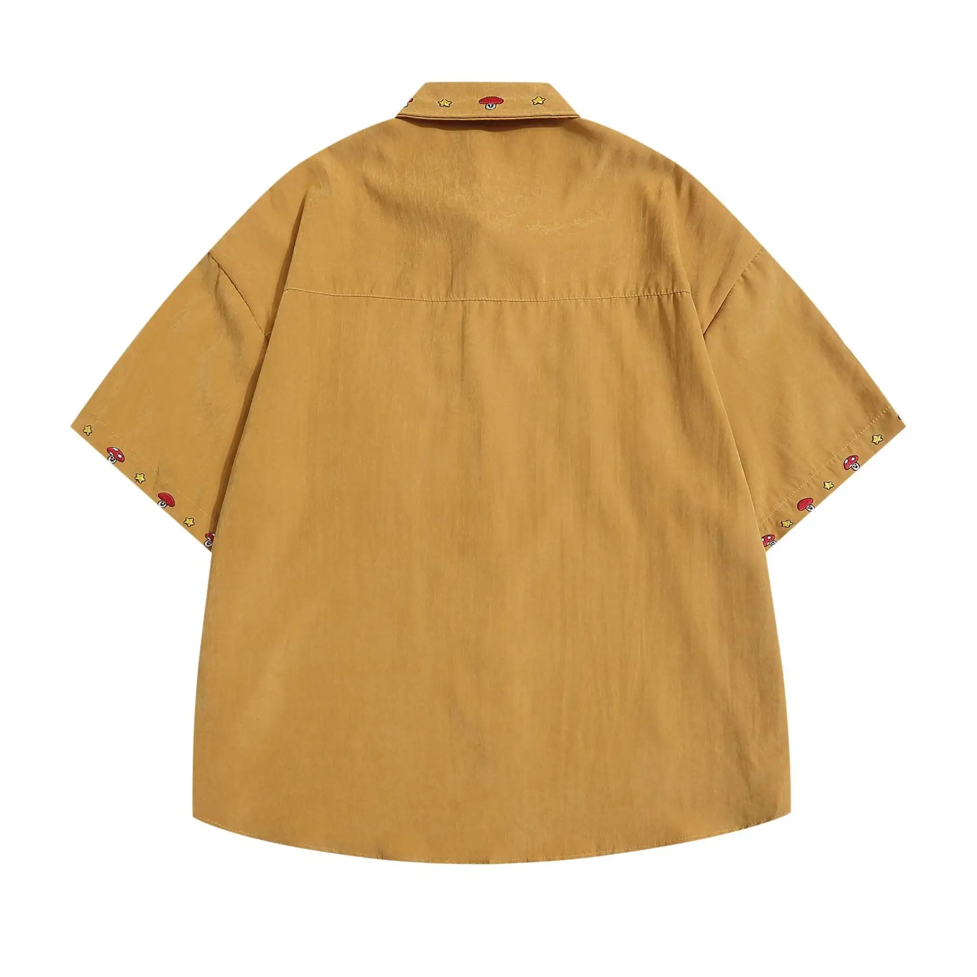 Little Bear Cartoon Embroidery Loose Shirt