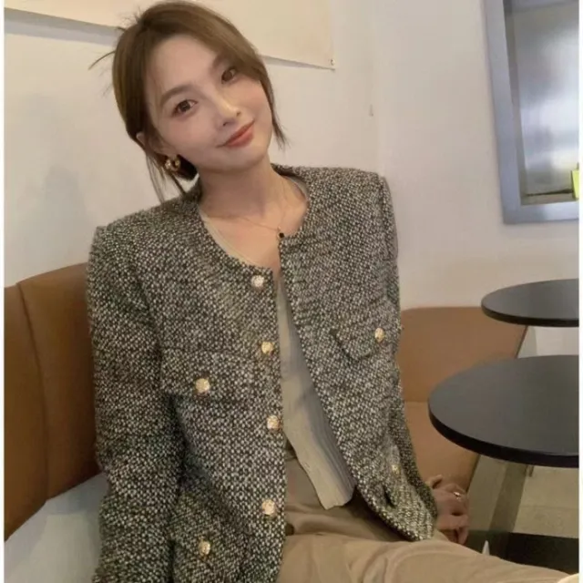 Fashion Plaid Woolen Cloth Short Coat For Women - Shop at LoveMi