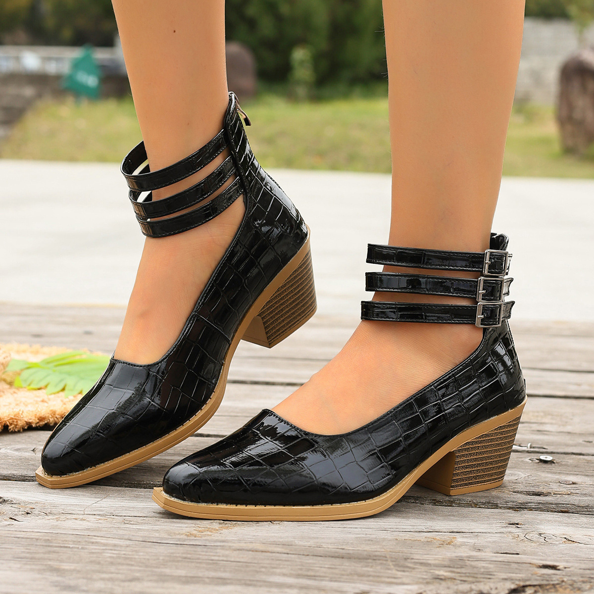 Women's Fashion Zipper High-Heel Pumps 24 8efb63d7 d4c3 43fc a794 cc21915679ca