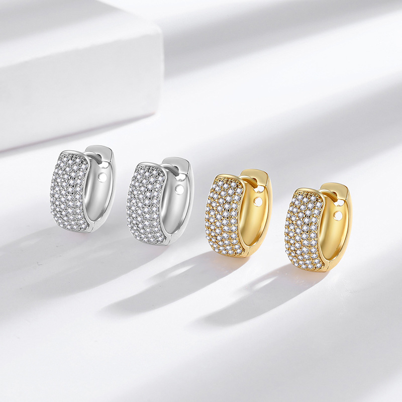 Womens Stylish All-match Copper-gold Plated Earrings