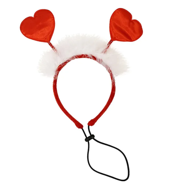 Pets Valentine's Day Decoration Pet Scar Valentine's Day Hairband Dog Party Decoration Prop Dog Accessories Pet Products Heart Hair Band - Shop at LoveMi