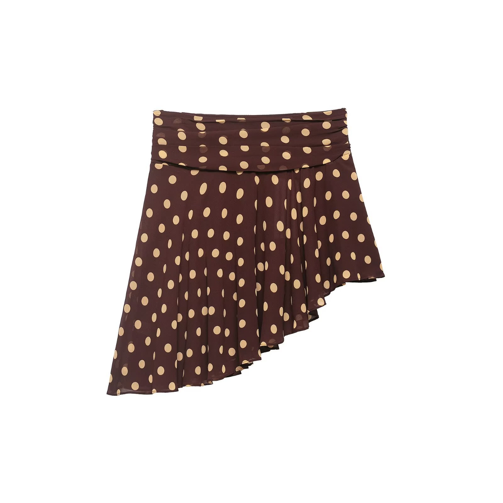 Fashionable Polka-Dot Asymmetric Skirt