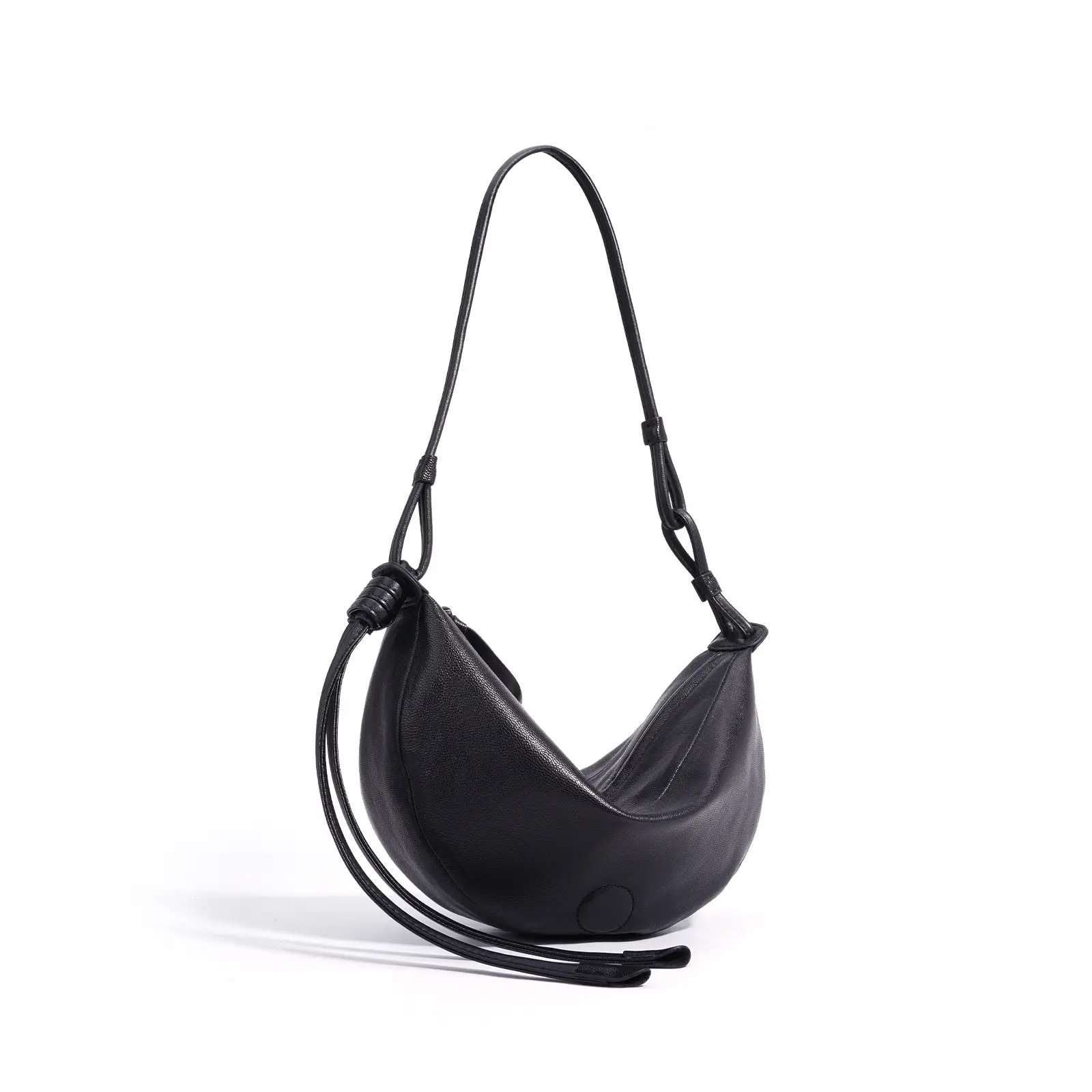 Half Moon Dumpling Sheepskin Retro Shoulder Messenger Bag
