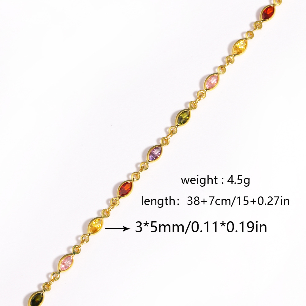 Retro-style Colorful Zircon Womens Necklace