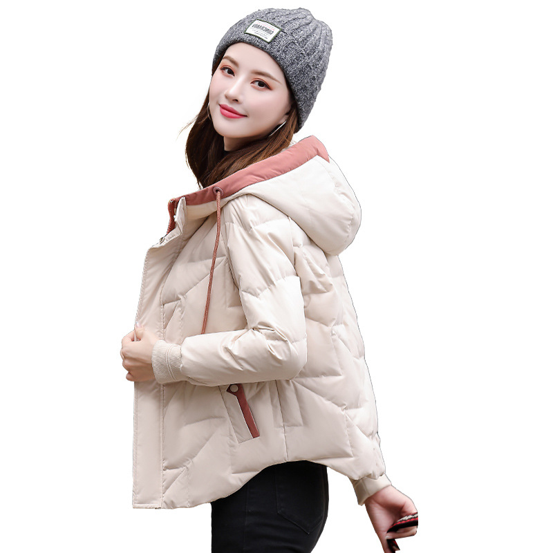 Down Jacket Short Women's White Duck Down Warm