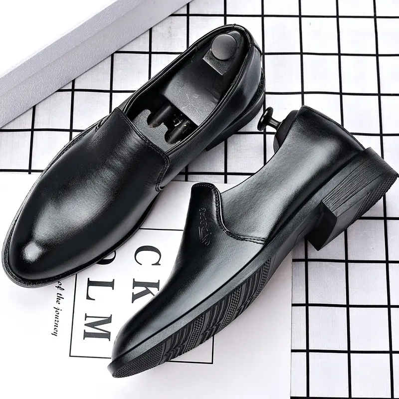 Mens Casual Business Slip-on Leather Shoes