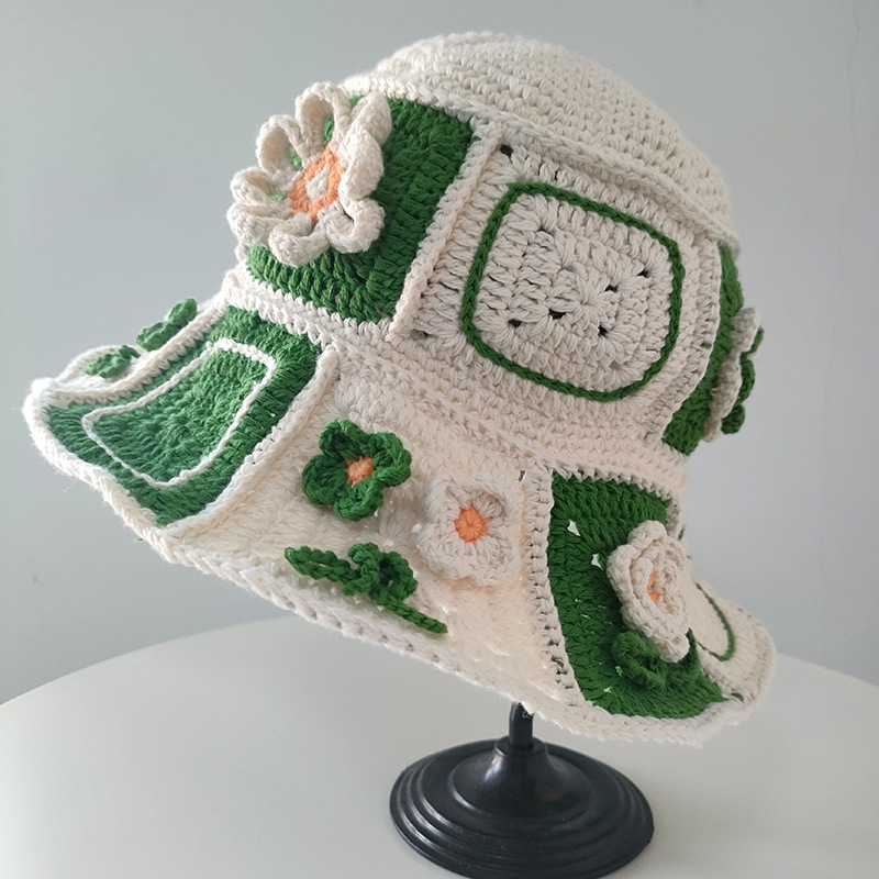 Title 2, Handmade Art Crocheted Hat Breathable Cute